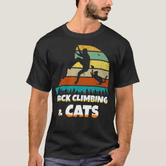 I love Rock Climbing  Cats Mountain Climber Cat T-Shirt