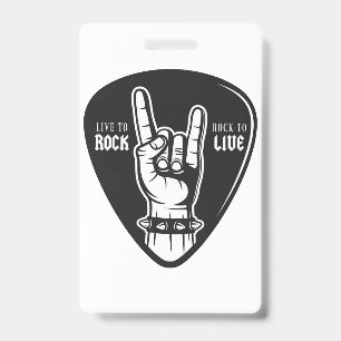 I love rock ID badge