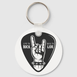 I love rock key ring
