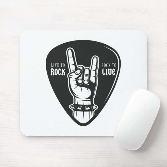 I love rock mouse pad (With Mouse)