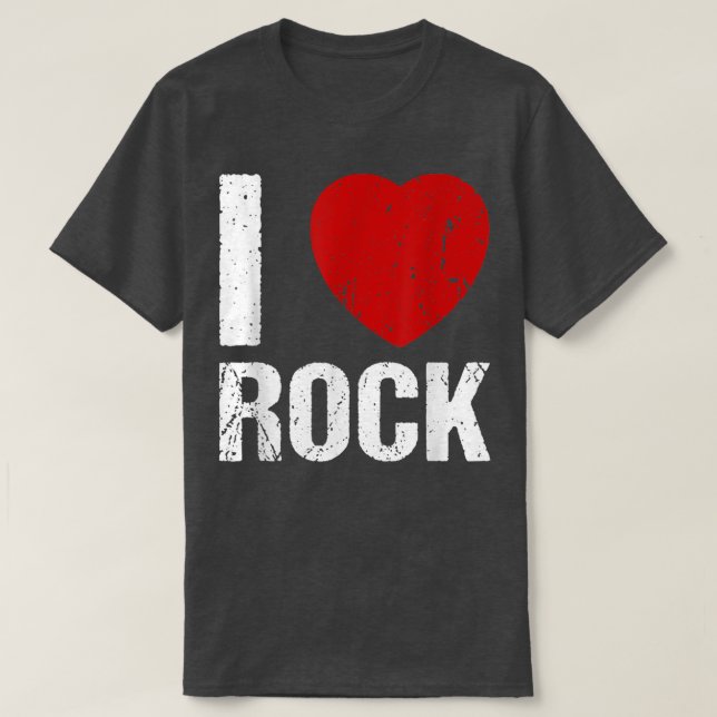 I love Rock Music Rock 'n' Roll  T-Shirt (Design Front)