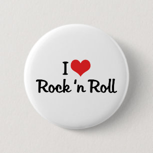 I Love Rock 'n Roll 6 Cm Round Badge