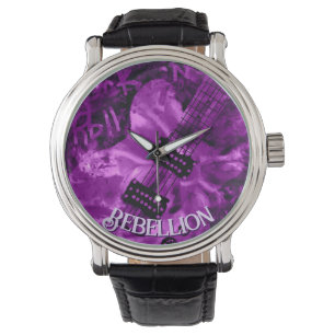I Love Rock 'N Roll Electric Guitar Personalised Watch