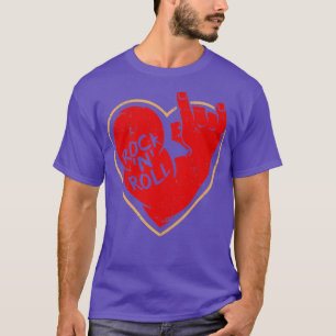 I love Rock n Roll Heart for Valentines Day  T-Shirt