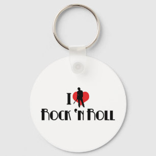 I Love Rock & Roll Keychain