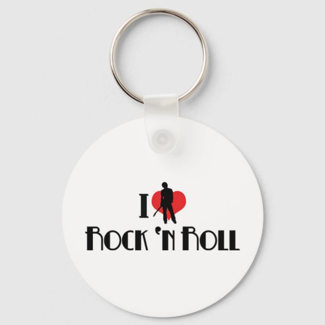I Love Rock & Roll Keychain (Front)