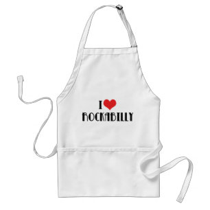 I Love Rockabilly Standard Apron