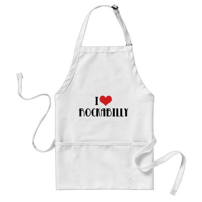 I Love Rockabilly Standard Apron (Front)