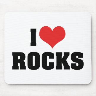 I Love Rocks - Rock Geology Geologist Lover Mouse Pad
