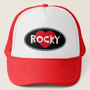I LOVE ROCKY TRUCKER HAT