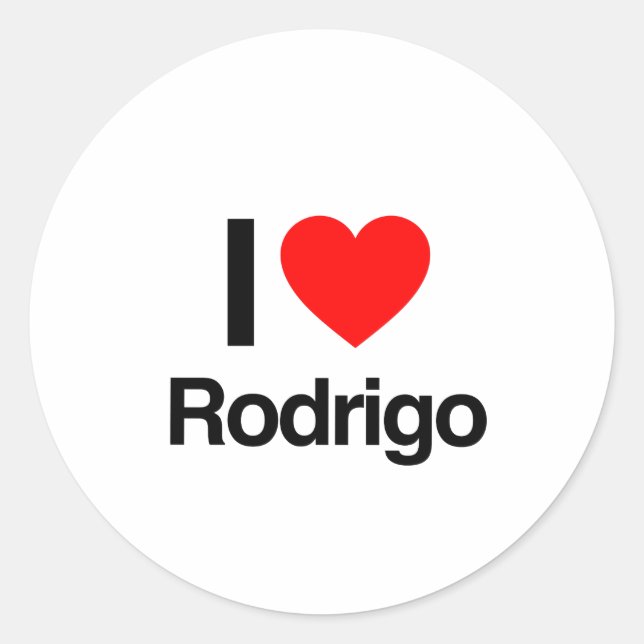 i love rodrigo classic round sticker (Front)