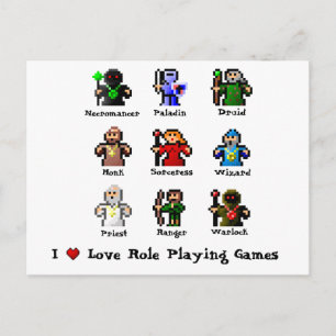 I Love Role Playing Games Postcard
