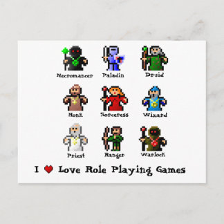 I Love Role Playing Games Postcard
