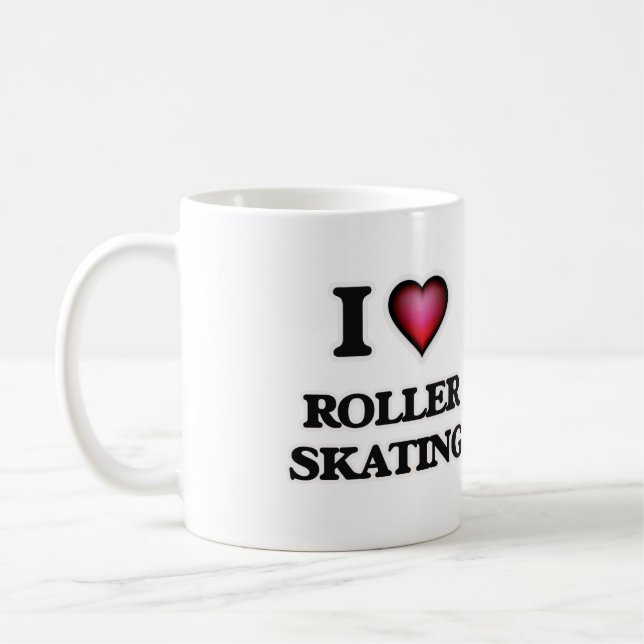 I Love Roller Skating Coffee Mug (Left)