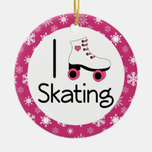 I Love Roller Skating Keepsake Ornament Gift