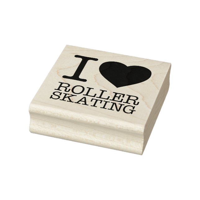 I LOVE ROLLER SKATING RUBBER STAMP (Stamp)
