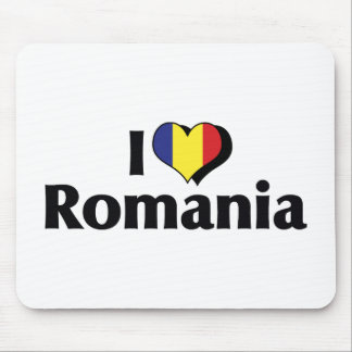 I Love Romania Flag Mouse Pad