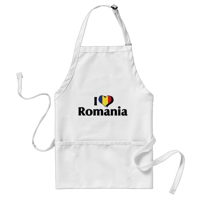 I Love Romania Flag Standard Apron (Front)