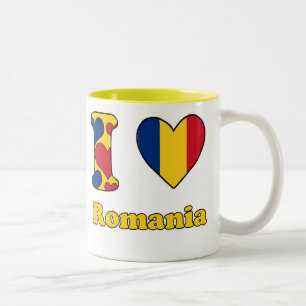I love Romania Two-Tone Coffee Mug