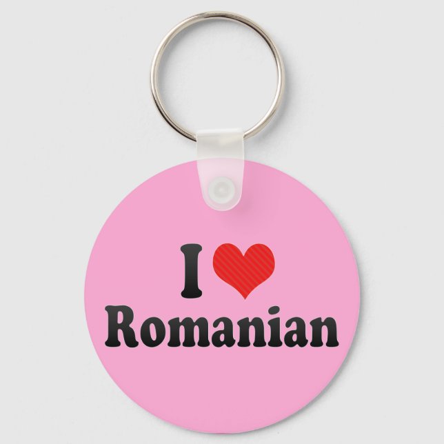 I Love Romanian Key Ring (Front)
