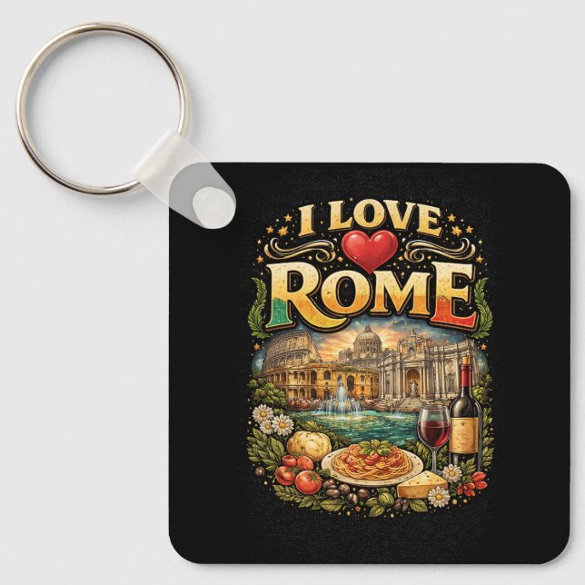 I Love Rome Key Ring (Front)