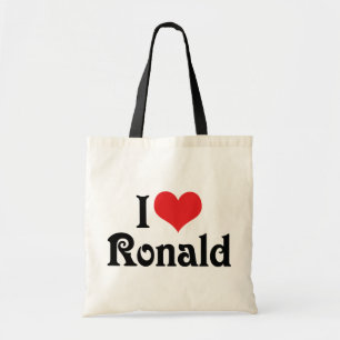 I Love Ronald Tote Bag