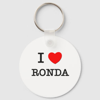 I Love Ronda Key Ring