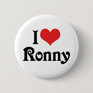 I Love Ronny 6 Cm Round Badge