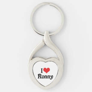 I Love Ronny Key Ring