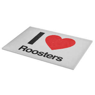 i love roosters cutting board