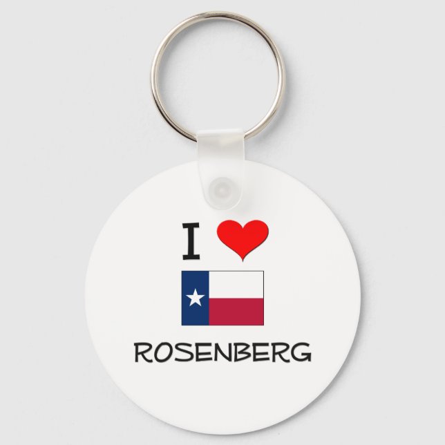 I Love Rosenberg Texas Key Ring (Front)