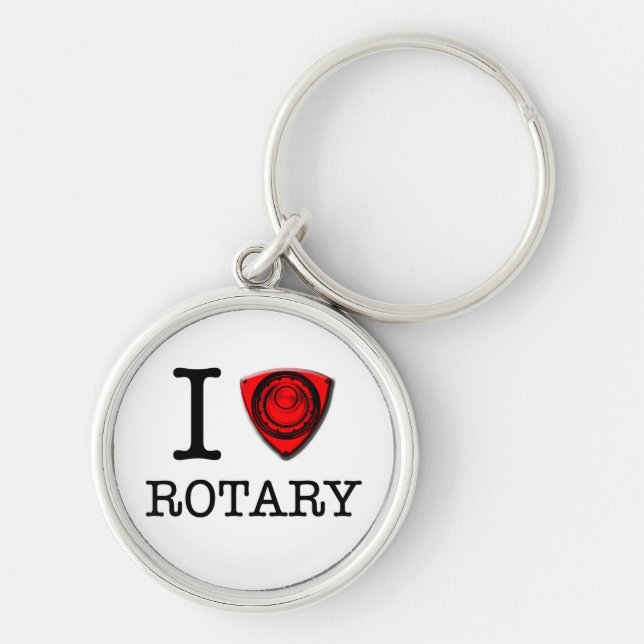 I love Rotary Engine Key Ring (Front)