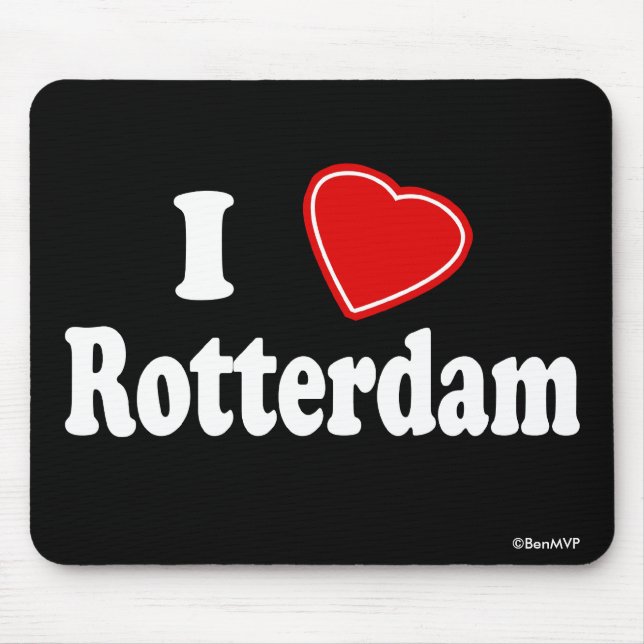 I Love Rotterdam Mouse Pad (Front)
