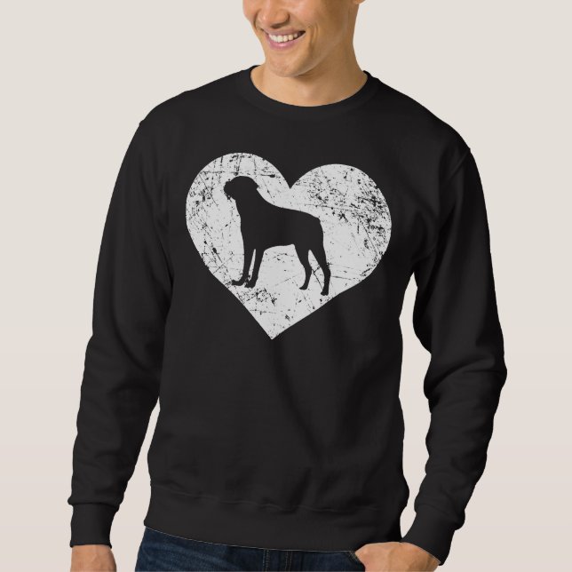 I Love Rottweiler Dog Sweatshirt (Front)