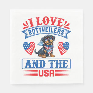 I love Rottweilers and the USA Napkin
