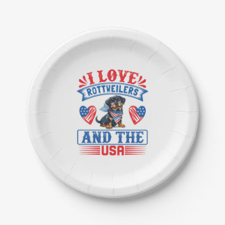 I love Rottweilers and the USA Paper Plate