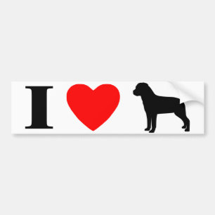 I Love Rottweilers Bumper Sticker