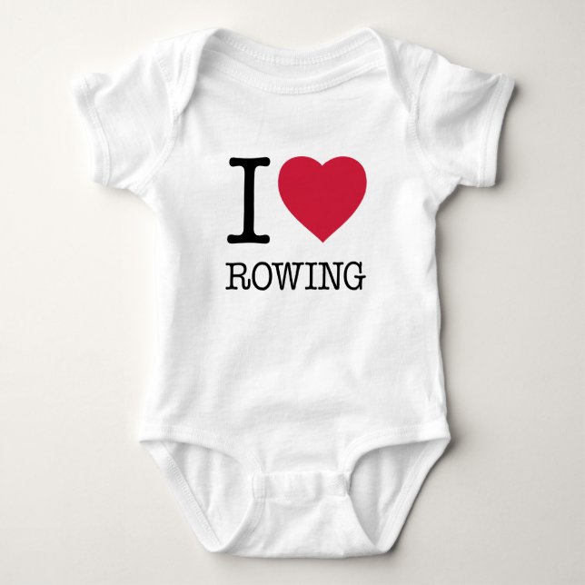 I LOVE ROWING BABY BODYSUIT (Front)