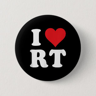 I Love Rt Initials I Heart R.t. First Last Name R 6 Cm Round Badge