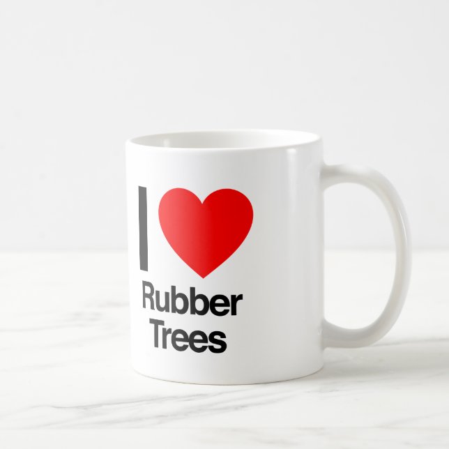 i love rubber trees coffee mug (Right)