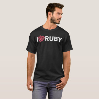 I love ruby Geek programmer Nerd Ruby on Rails T-Shirt