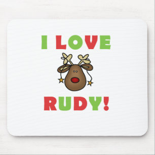 I Love Rudy Tshirts and Gifts Mouse Pad