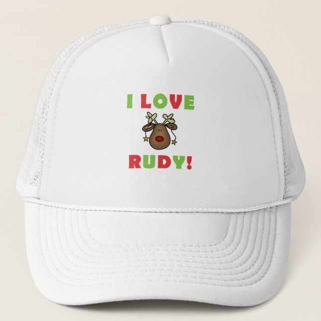 I Love Rudy Tshirts and Gifts Trucker Hat (Front)