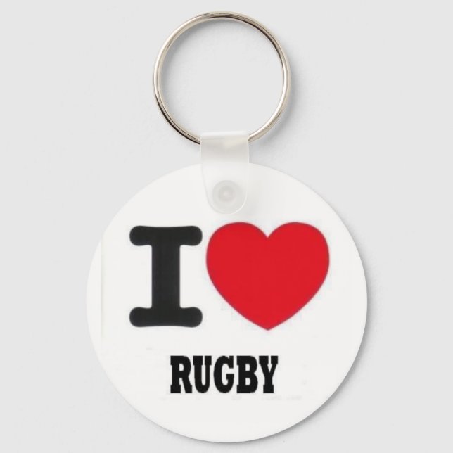 i love rugby2 key ring (Front)