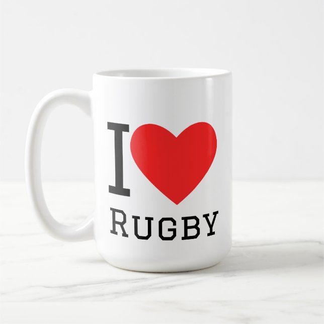 I love rugby coffee mug (Left)