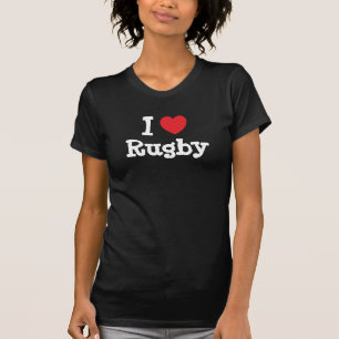 I love Rugby heart custom personalised T-Shirt
