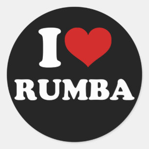 I Love Rumba Classic Round Sticker