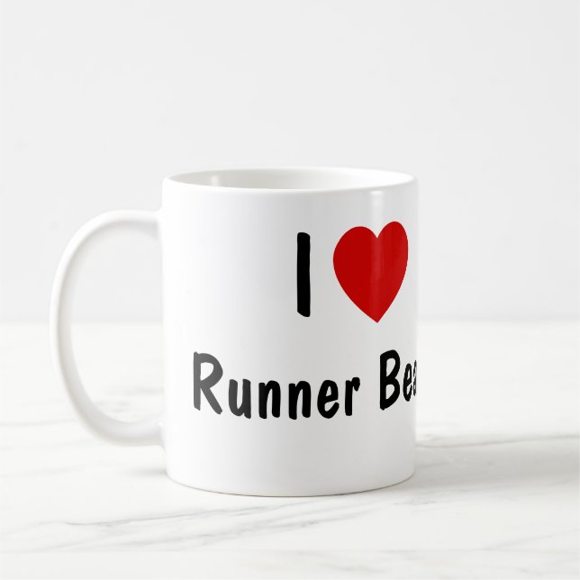 I Love Runner Beans Coffee Mug (Left)