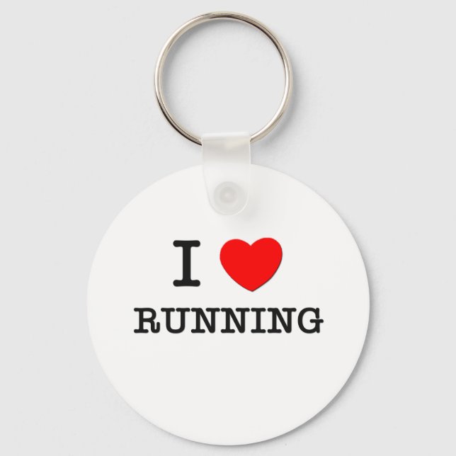 I Love Running Key Ring (Front)