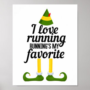 I Love Running, Running's My Favorite Funny Christ Poster